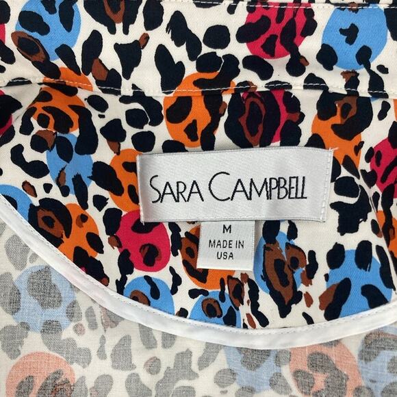 Sara Campbell Womens Polka Dot Animal Print Blazer Jacket Size M USA - Picture 4 of 16